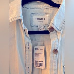 Forever 21 Pale Denim Shirt